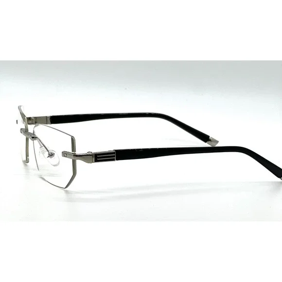 Mens Rimless Rectangular Sunglasses Clear Lens Eyewear Blue Light Retro‎ Classy - Picture 8 of 9